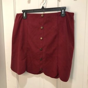 Suede skirt